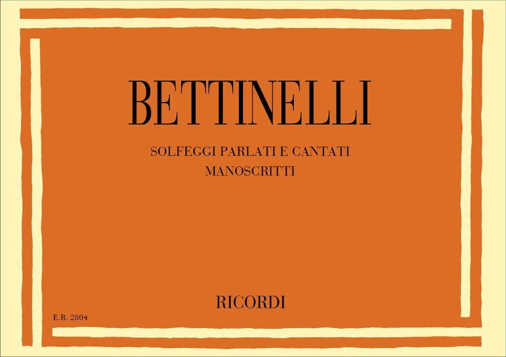 Solfeggi Parlati E Cantati Manoscritti